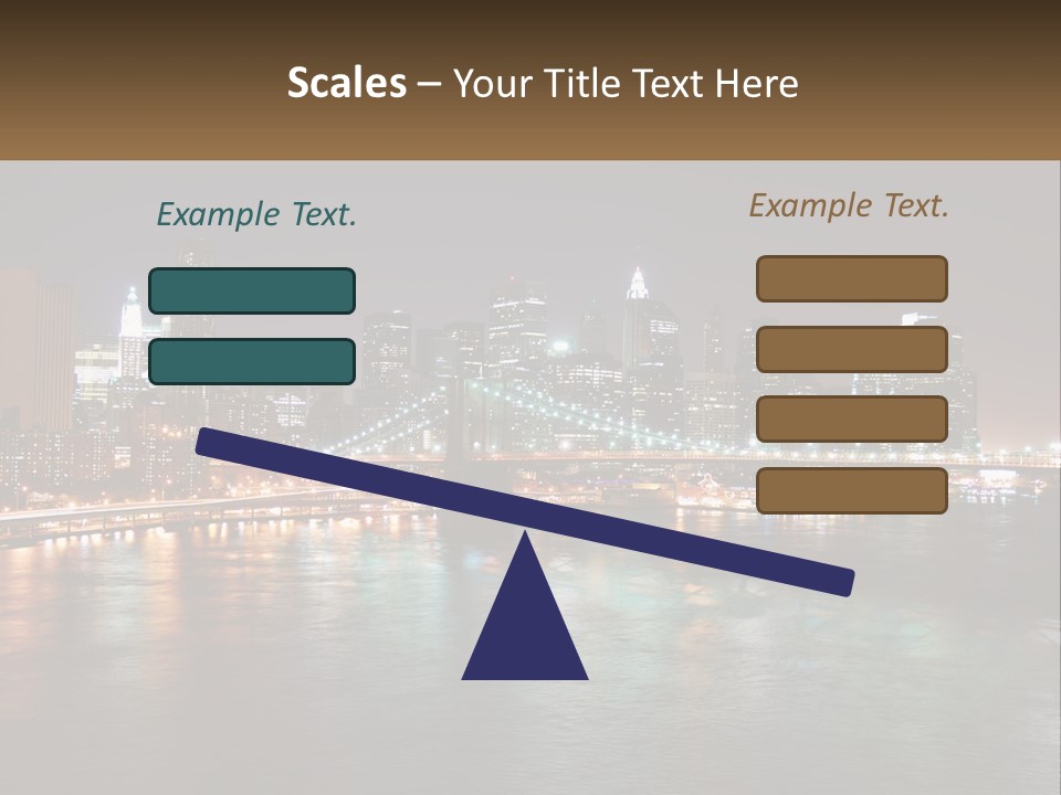 Night Bridge Ny PowerPoint Template