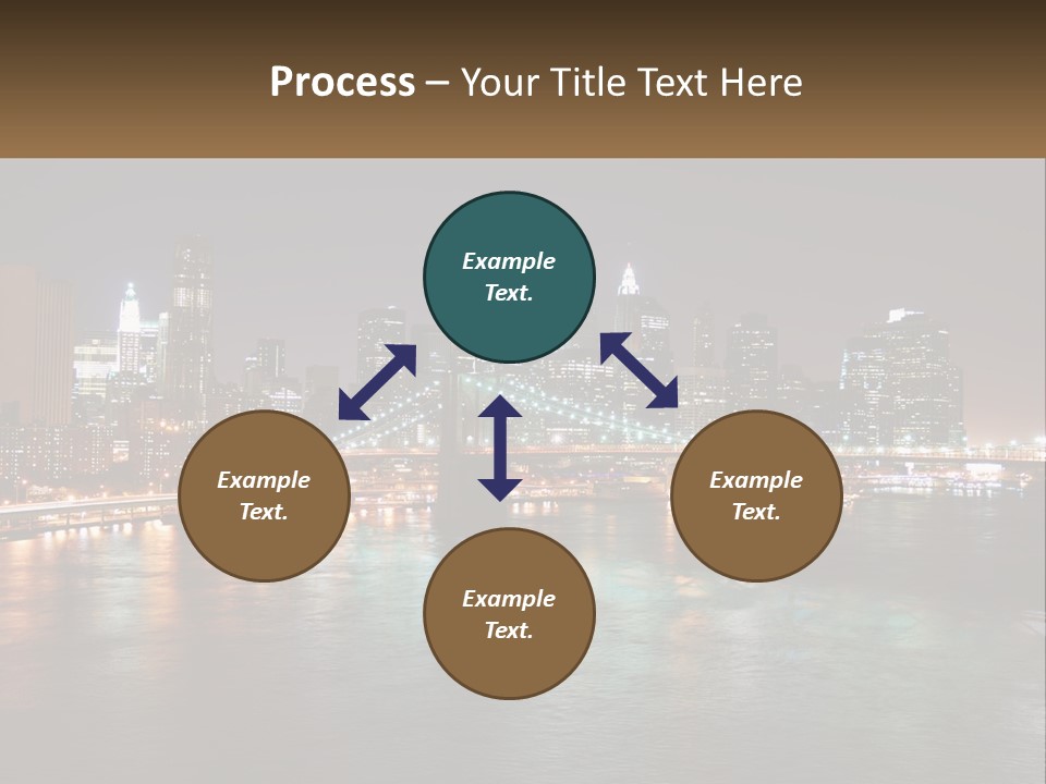 Night Bridge Ny PowerPoint Template
