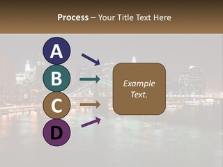 Night Bridge Ny PowerPoint Template
