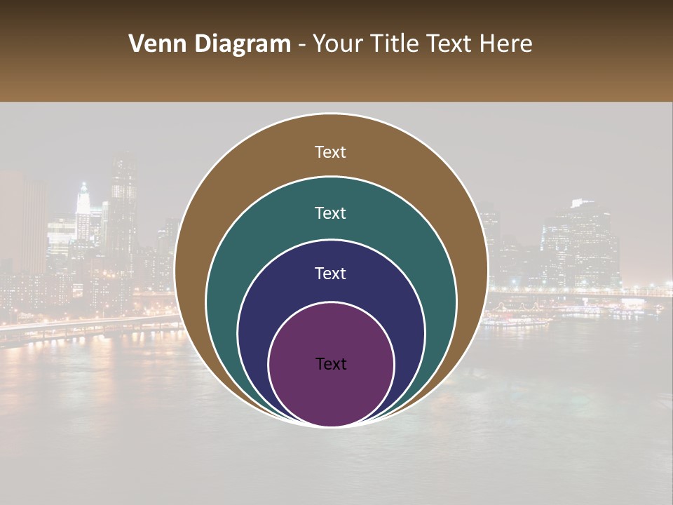 Night Bridge Ny PowerPoint Template