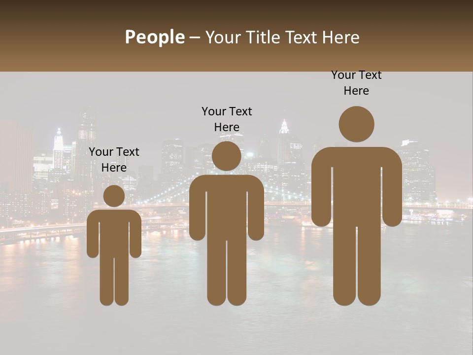 Night Bridge Ny PowerPoint Template