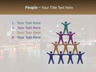 Night Bridge Ny PowerPoint Template