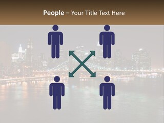 Night Bridge Ny PowerPoint Template