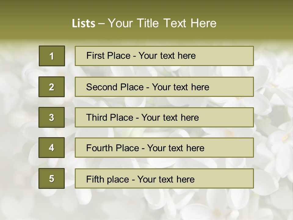 White Lilac PowerPoint Template