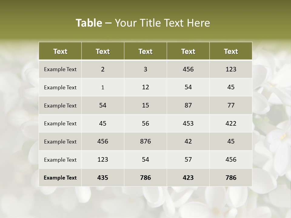 White Lilac PowerPoint Template