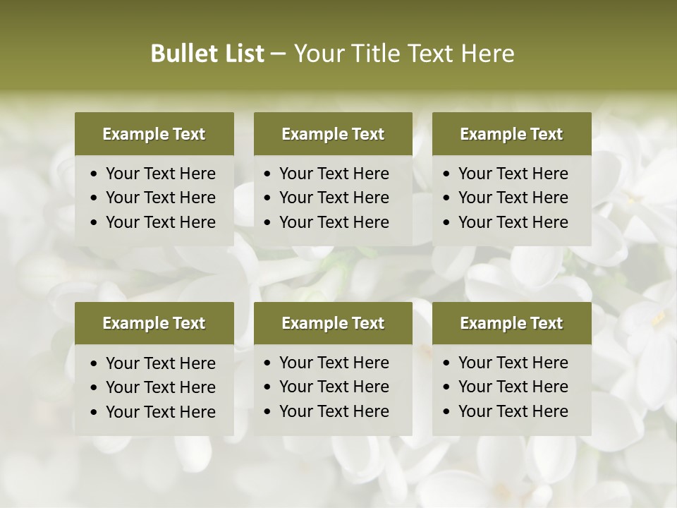 White Lilac PowerPoint Template