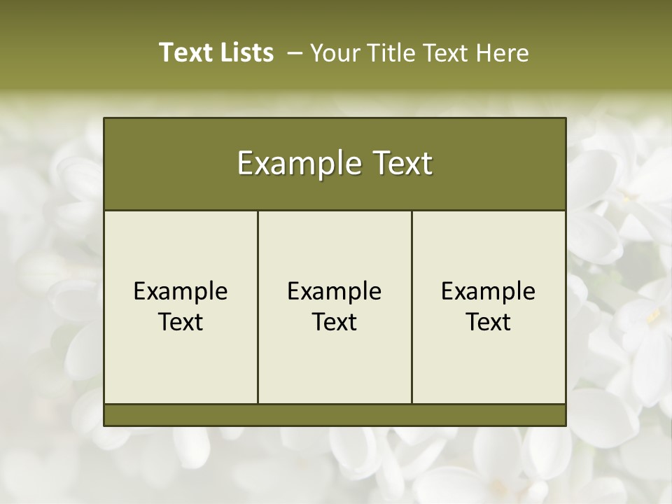 White Lilac PowerPoint Template