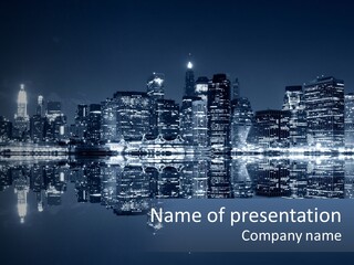 Night City New York PowerPoint Template