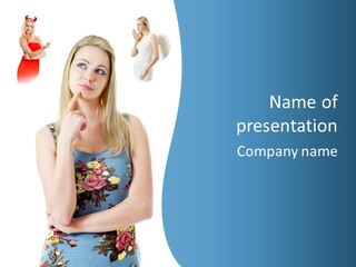 Thinking Girl PowerPoint Template