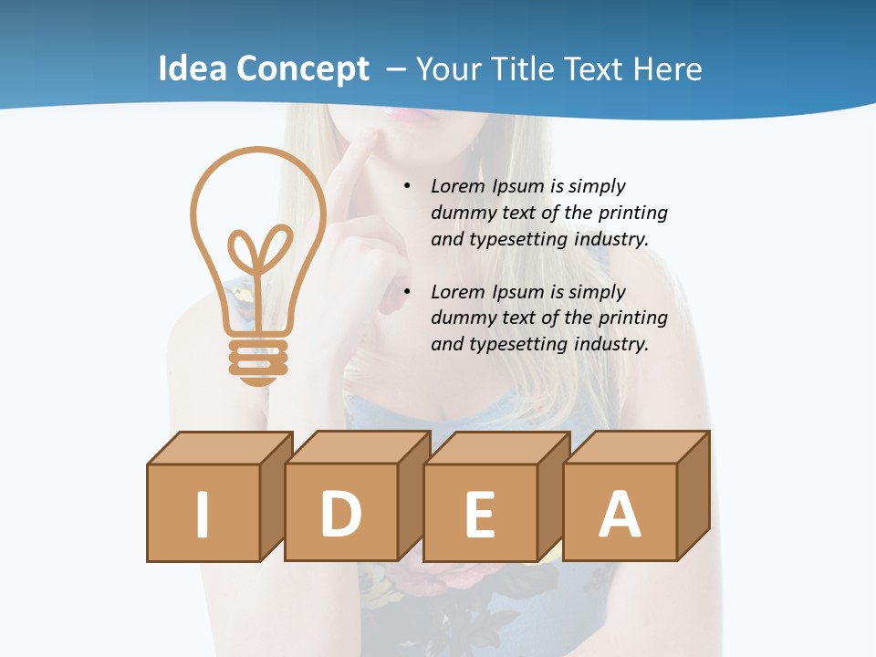 Thinking Girl PowerPoint Template