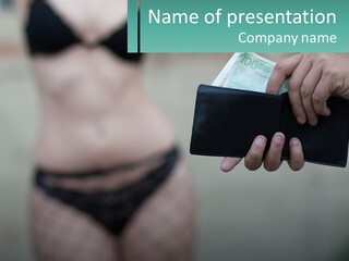 Girl For Money PowerPoint Template