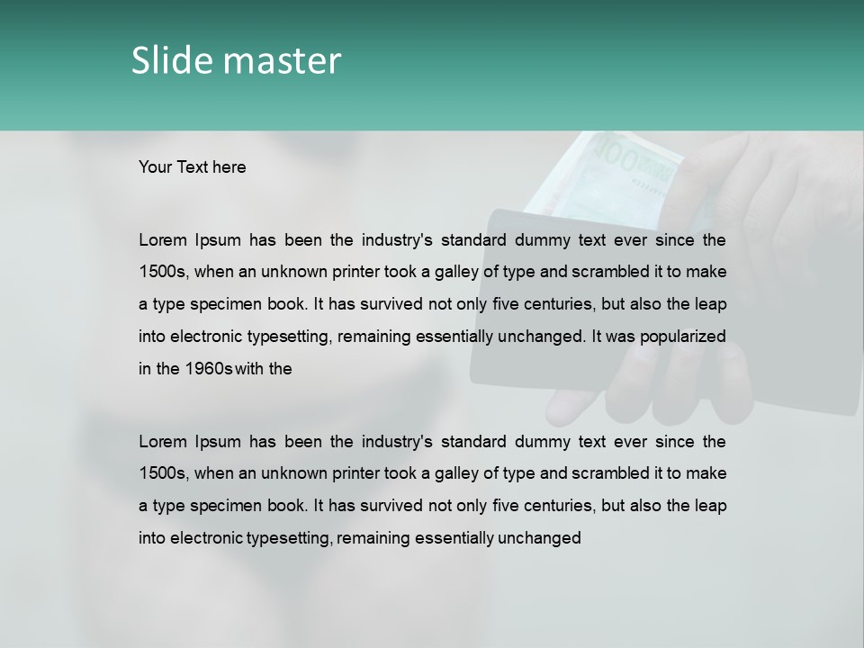 Girl For Money PowerPoint Template