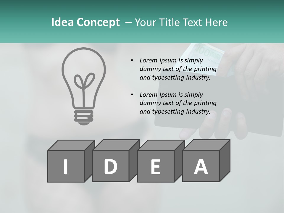 Girl For Money PowerPoint Template