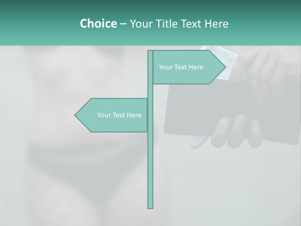 Girl For Money PowerPoint Template