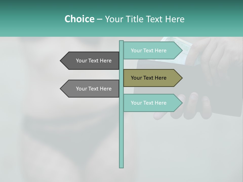 Girl For Money PowerPoint Template