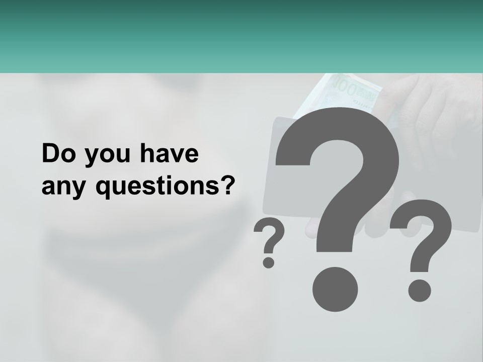 Girl For Money PowerPoint Template