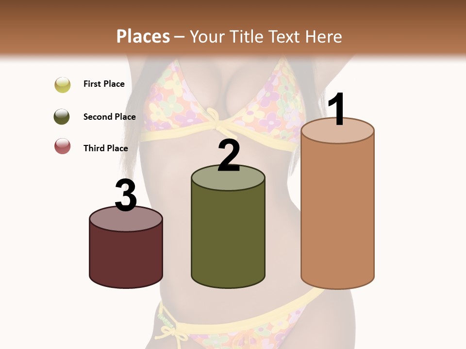 Girl In Swimsuit PowerPoint Template