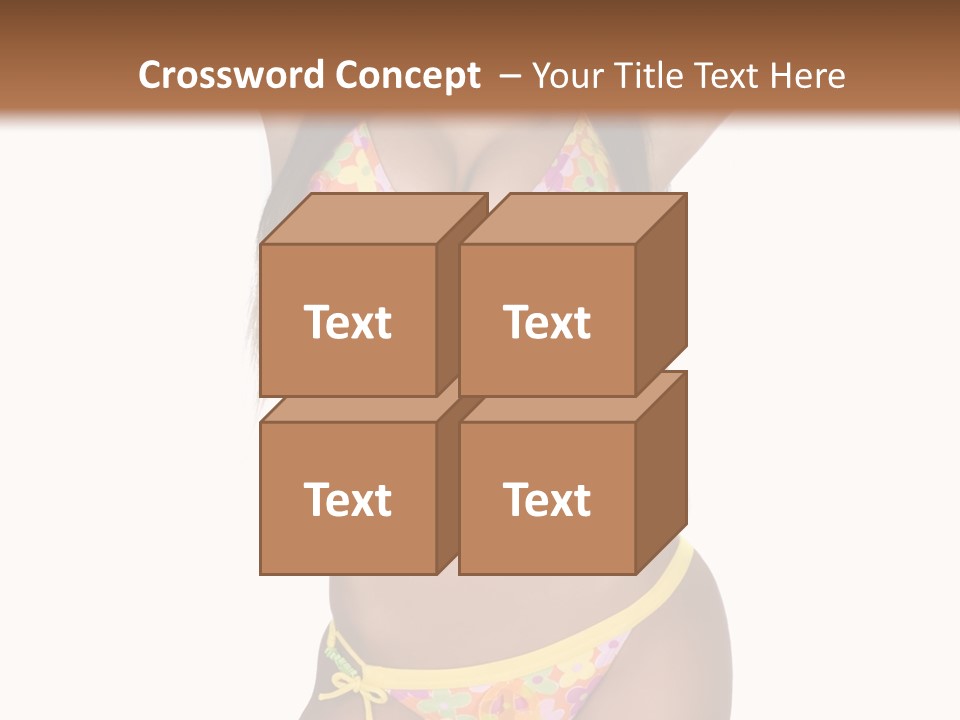 Girl In Swimsuit PowerPoint Template