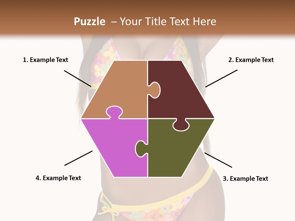 Girl In Swimsuit PowerPoint Template