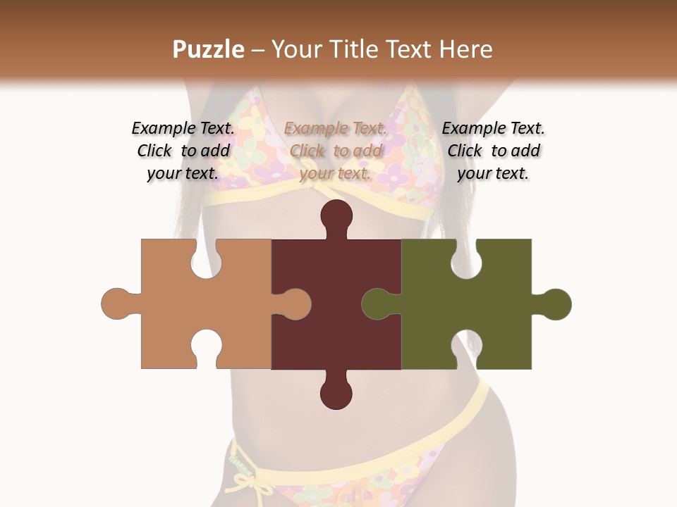 Girl In Swimsuit PowerPoint Template