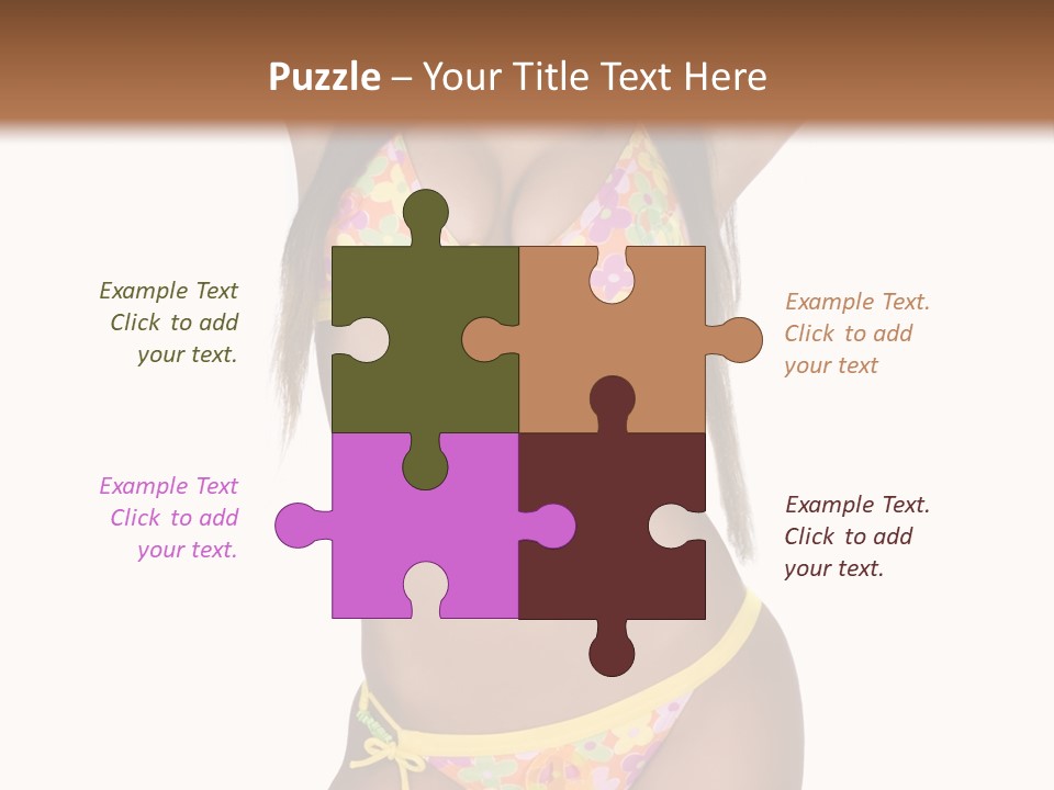Girl In Swimsuit PowerPoint Template