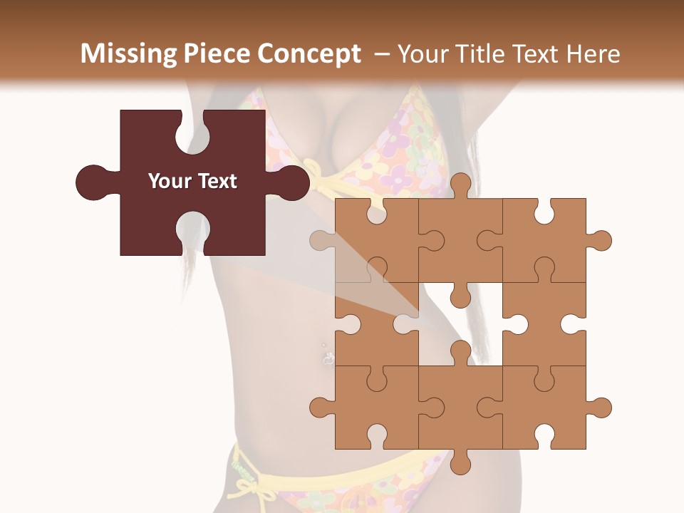 Girl In Swimsuit PowerPoint Template