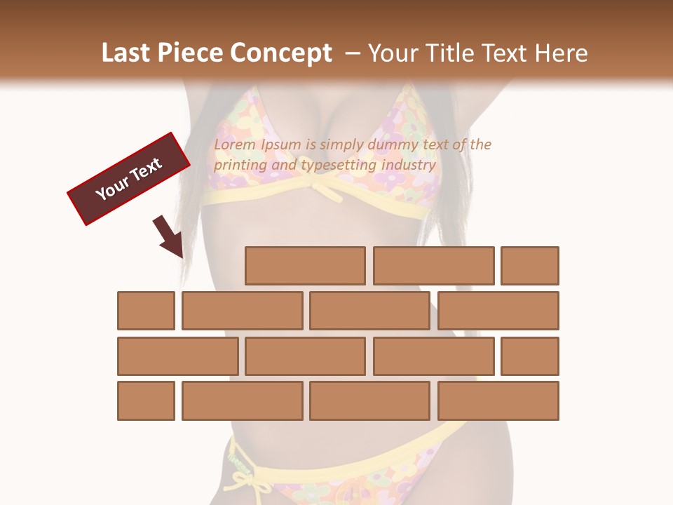 Girl In Swimsuit PowerPoint Template