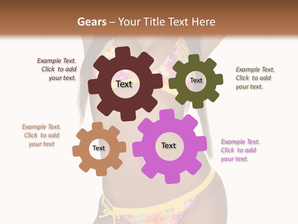 Girl In Swimsuit PowerPoint Template