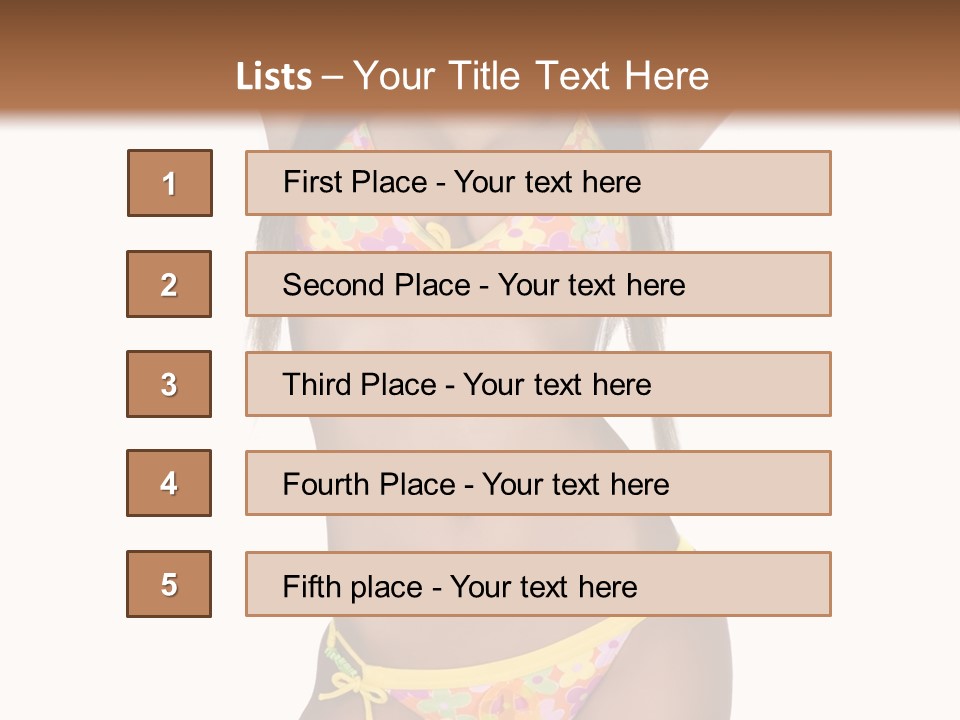 Girl In Swimsuit PowerPoint Template