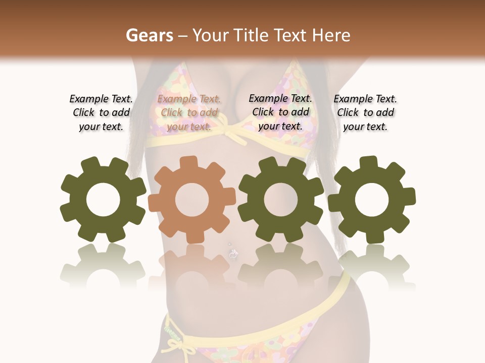 Girl In Swimsuit PowerPoint Template
