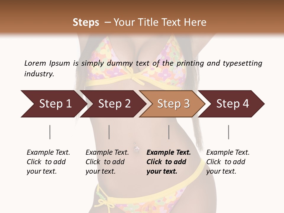 Girl In Swimsuit PowerPoint Template