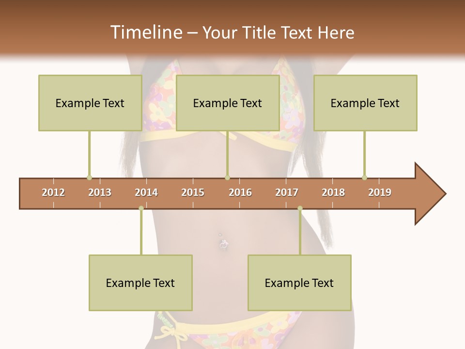 Girl In Swimsuit PowerPoint Template