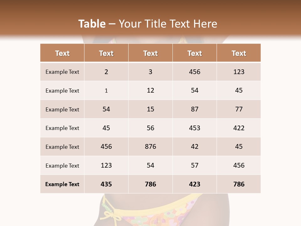 Girl In Swimsuit PowerPoint Template