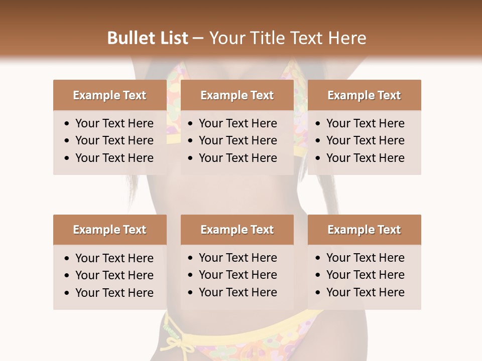 Girl In Swimsuit PowerPoint Template
