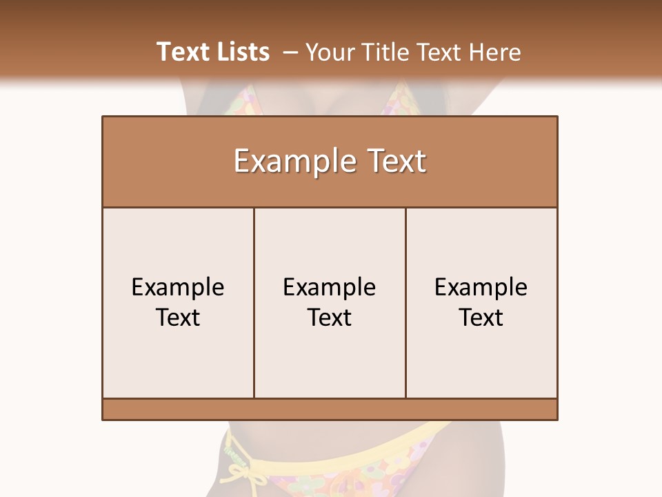 Girl In Swimsuit PowerPoint Template