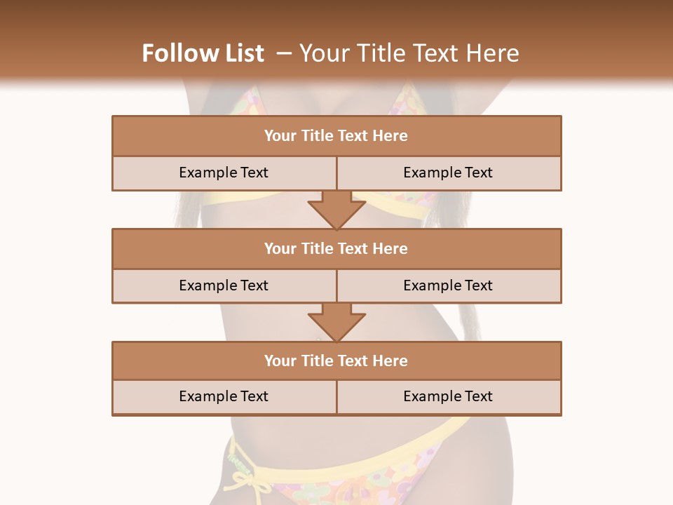 Girl In Swimsuit PowerPoint Template