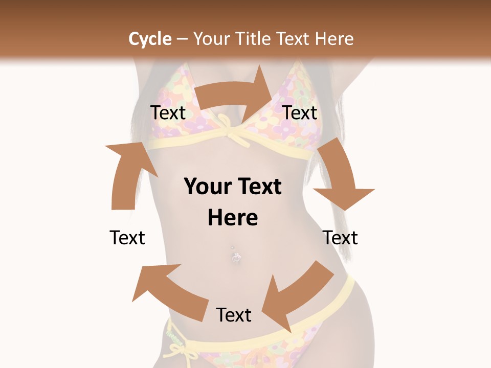 Girl In Swimsuit PowerPoint Template