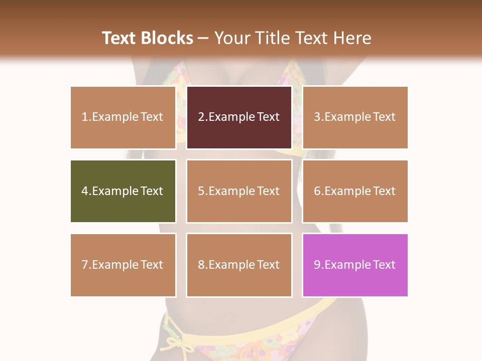 Girl In Swimsuit PowerPoint Template