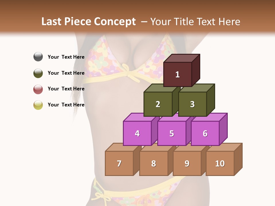 Girl In Swimsuit PowerPoint Template