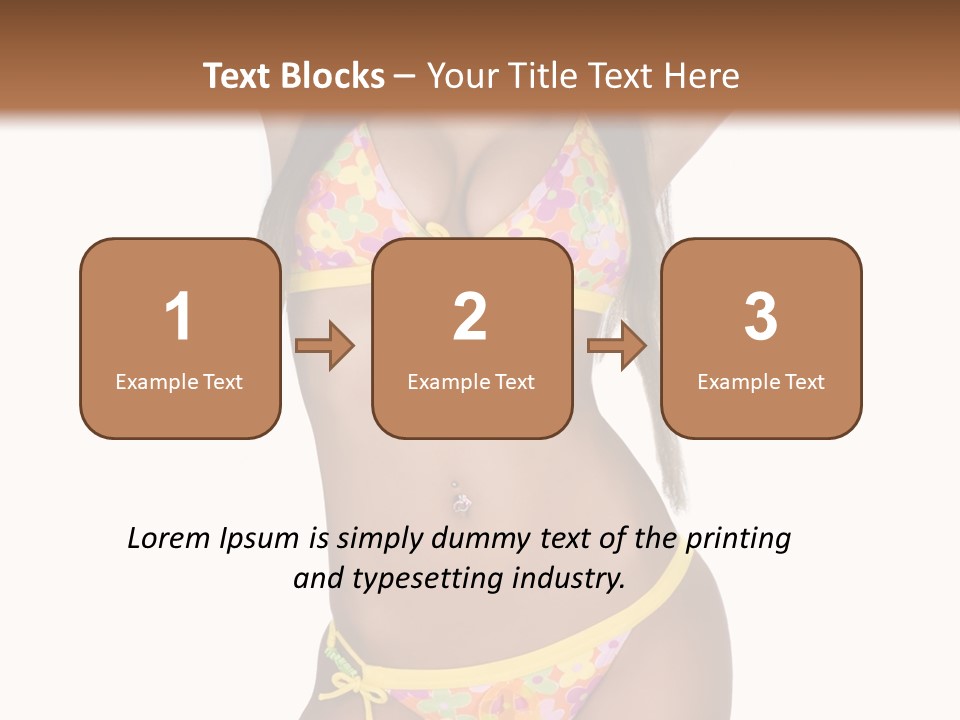 Girl In Swimsuit PowerPoint Template