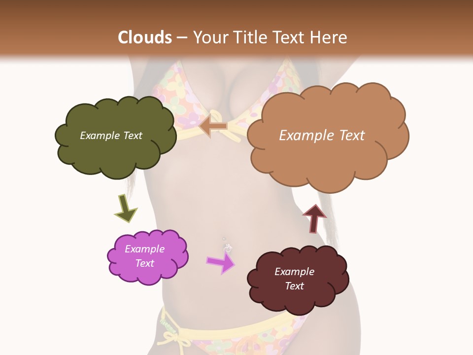 Girl In Swimsuit PowerPoint Template