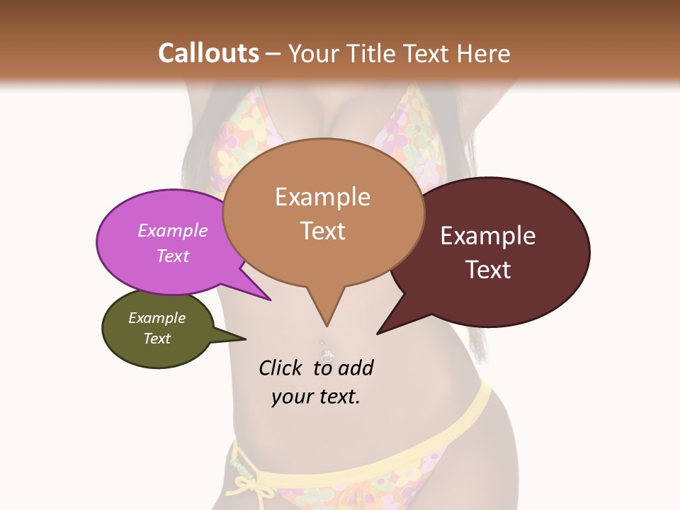 Girl In Swimsuit PowerPoint Template
