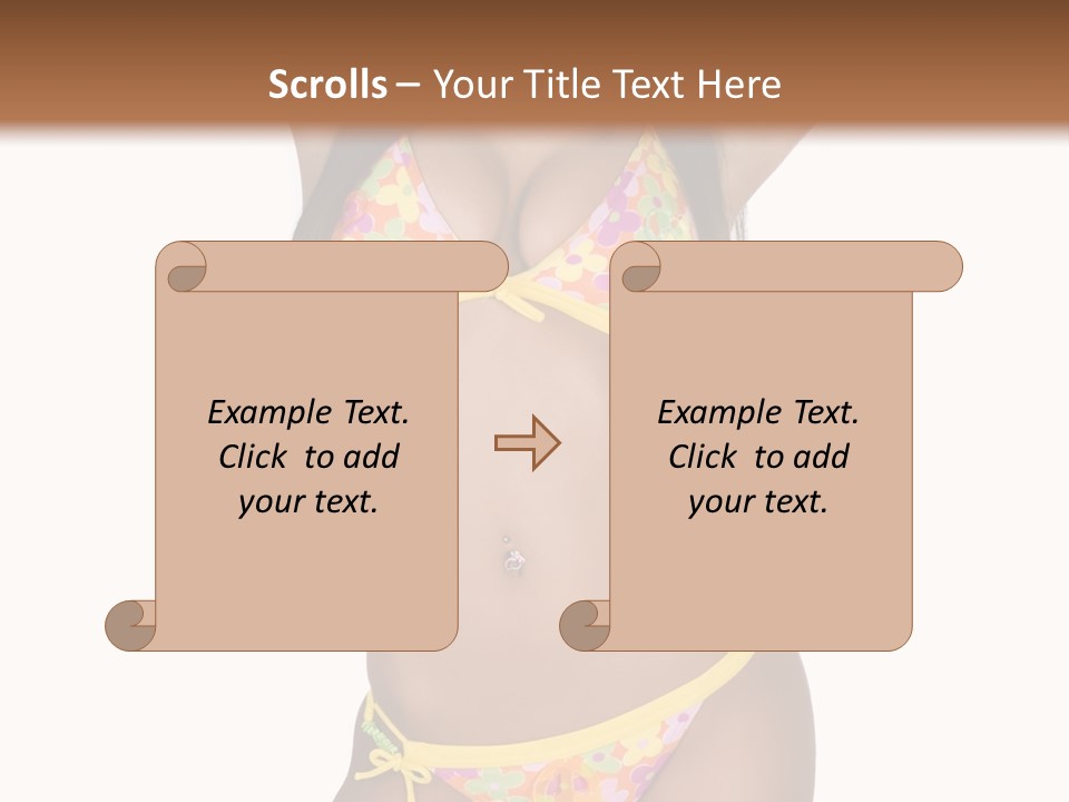 Girl In Swimsuit PowerPoint Template