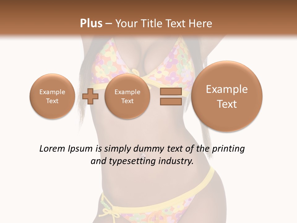Girl In Swimsuit PowerPoint Template