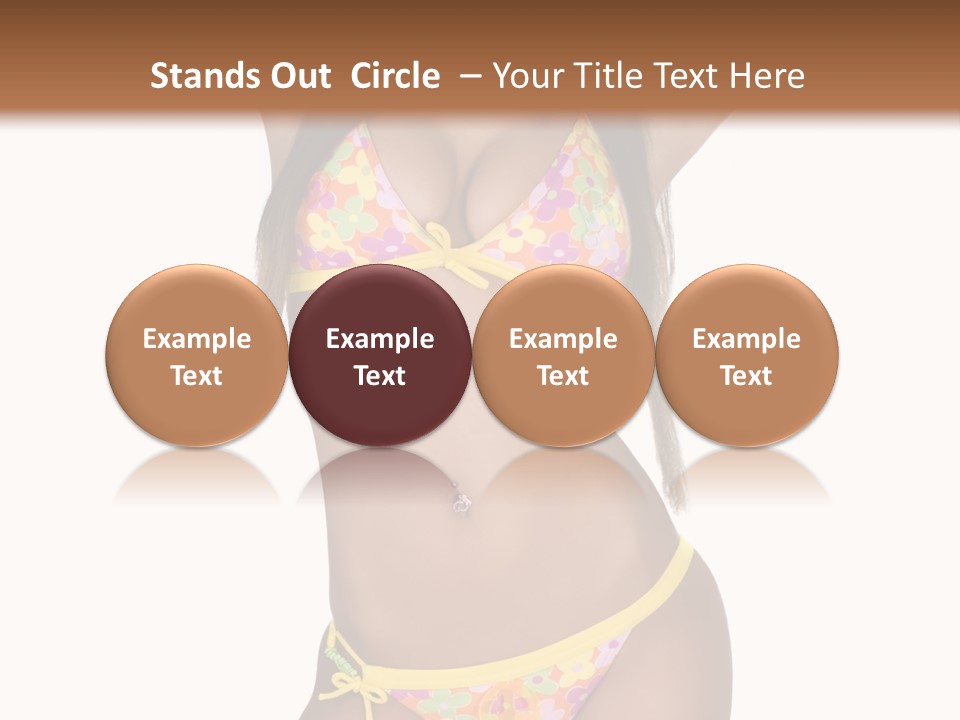 Girl In Swimsuit PowerPoint Template