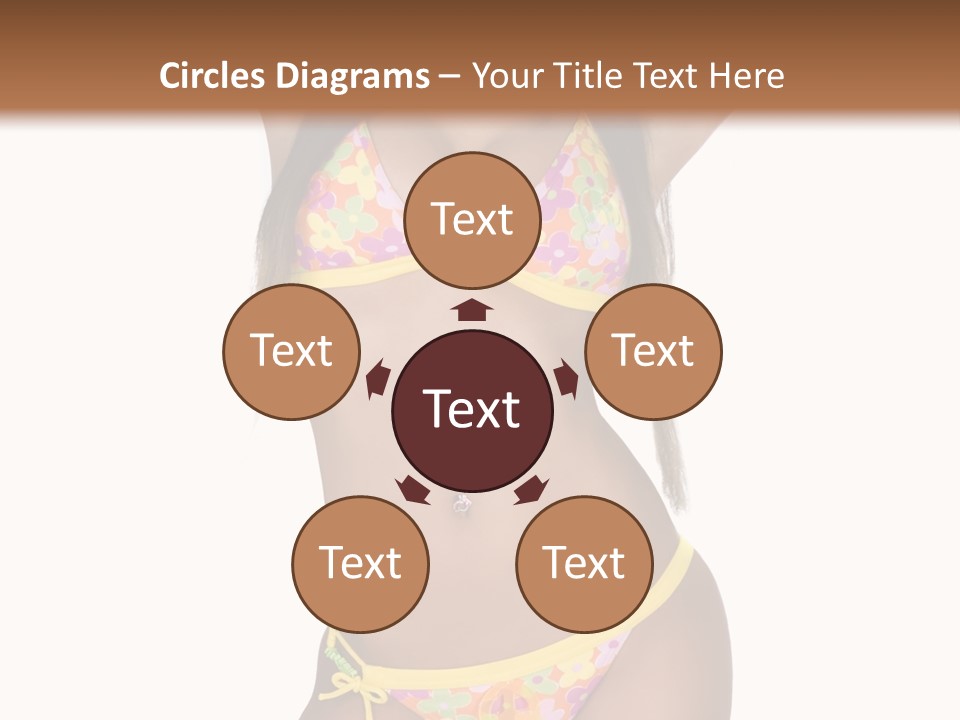 Girl In Swimsuit PowerPoint Template