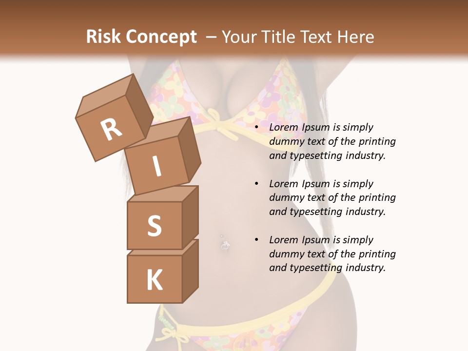 Girl In Swimsuit PowerPoint Template
