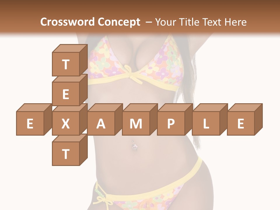 Girl In Swimsuit PowerPoint Template