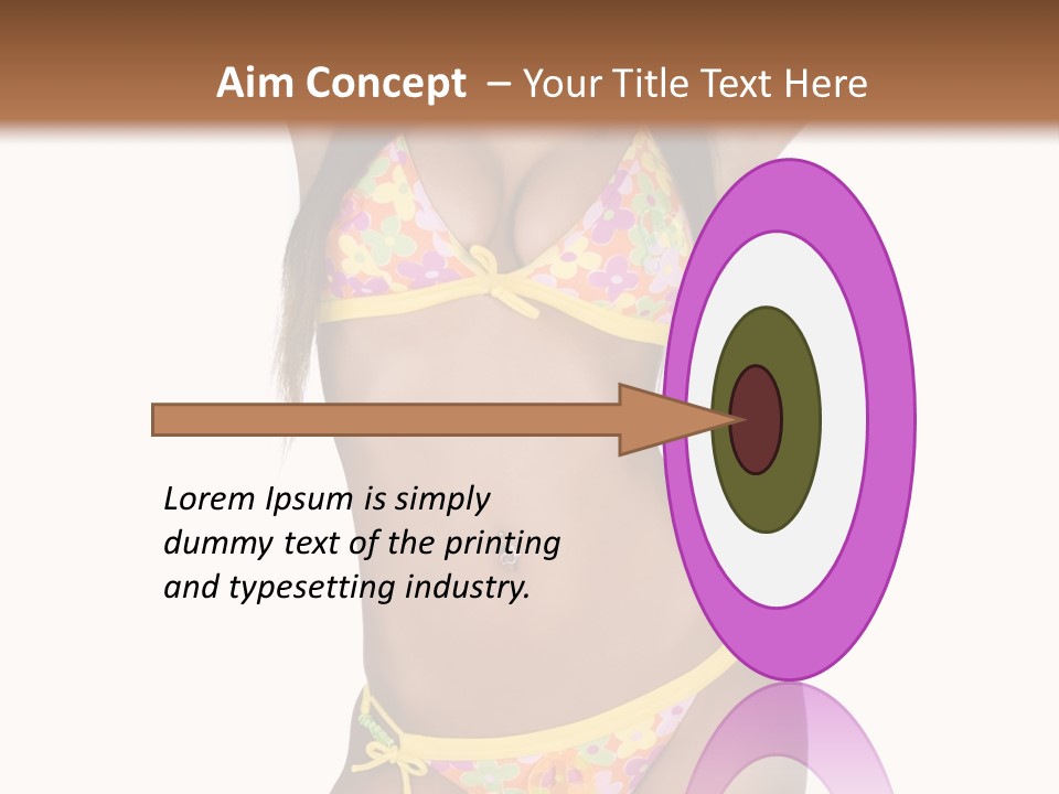 Girl In Swimsuit PowerPoint Template