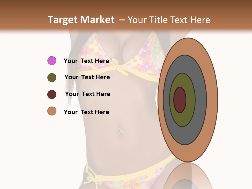 Girl In Swimsuit PowerPoint Template